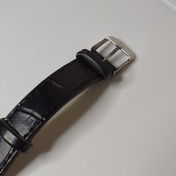 Silver Tone With Black Band Analog Kessaris Watch - Picture 2 of 9